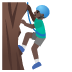 man climbing, dark skin tone